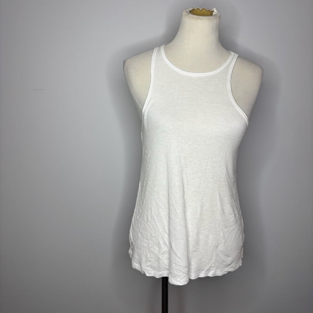 Sun & Shadow - White Ribbed Tank Top - Picture 1 of 4
